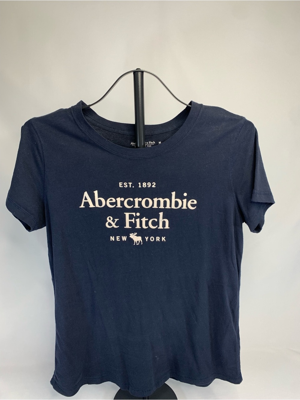 Abercrombie & Fitch Navy Logo Short Sleeve Tee